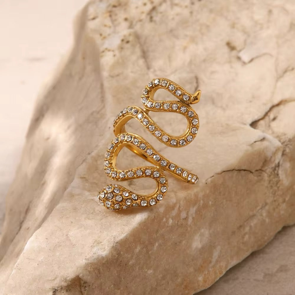 Snake 18k gold plated