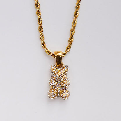 Bear 18k gold plated