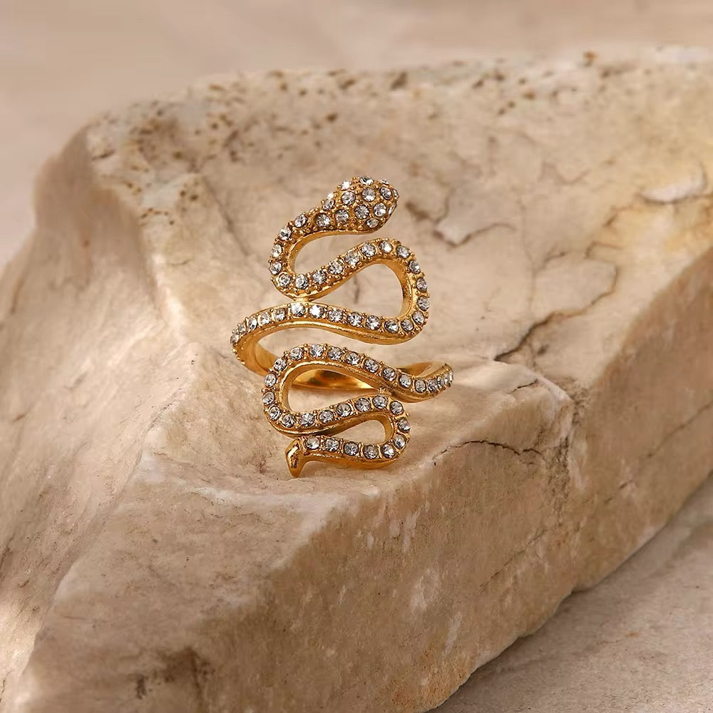 Snake 18k gold plated