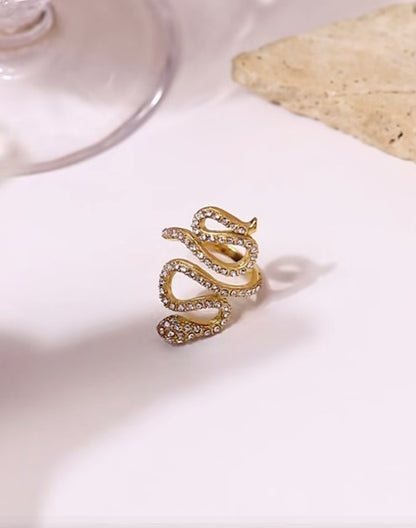 Snake 18k gold plated